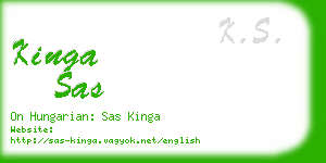 kinga sas business card